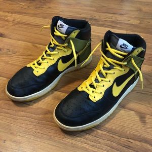 NIKE Dunk High: Black & Yellow Men’s Shoes 10.5